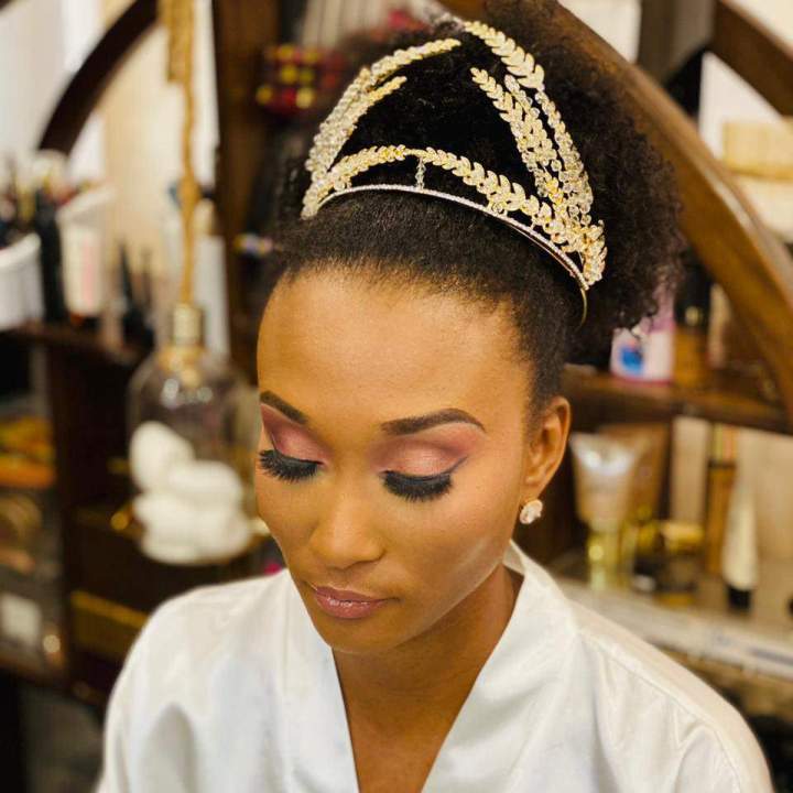 Diadème doré Martinique