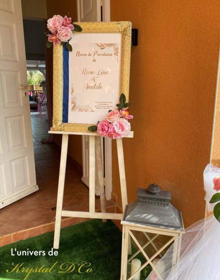 Panneau de bienvenue mariage Martinique